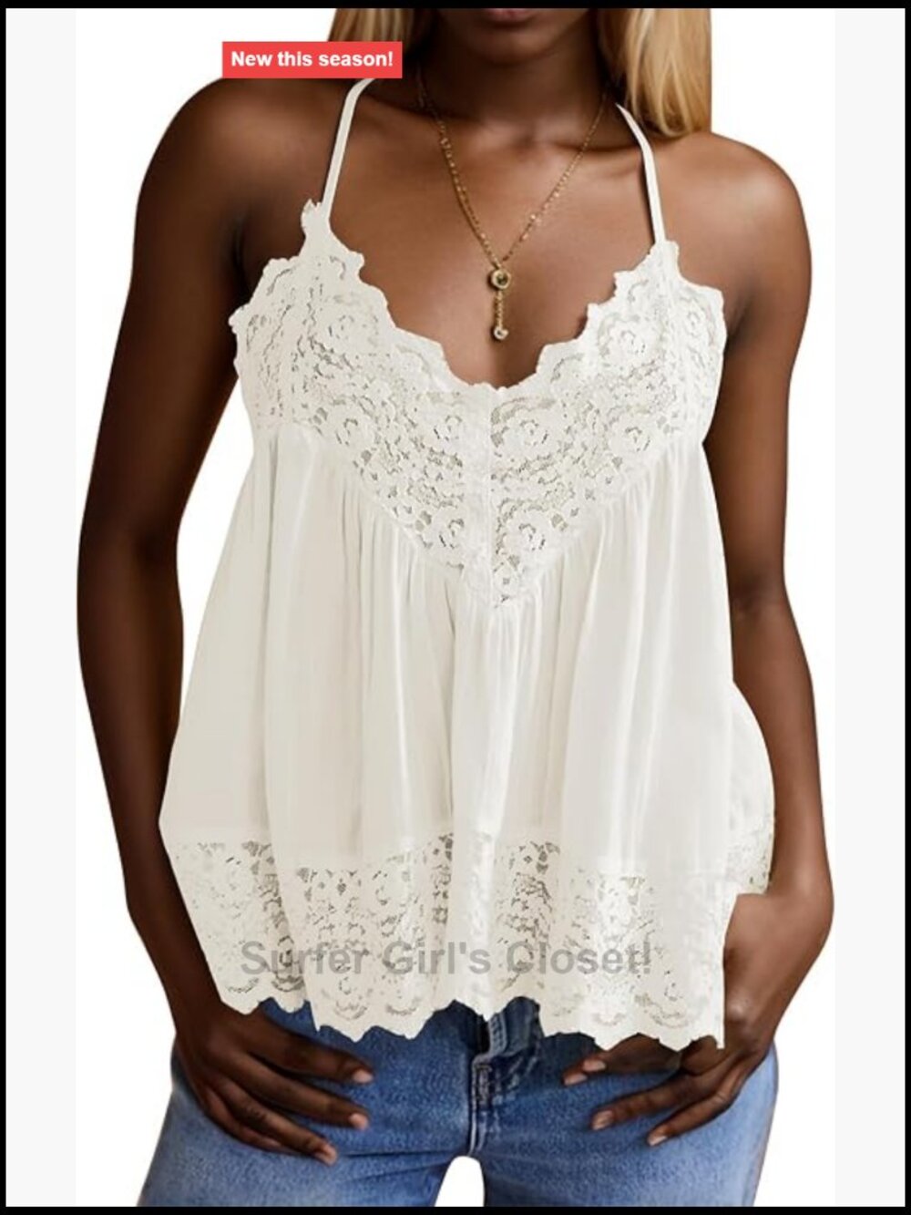 Lace Camisole Top Adjustable Spaghetti Straps Racerback Sheer Tank Blouse